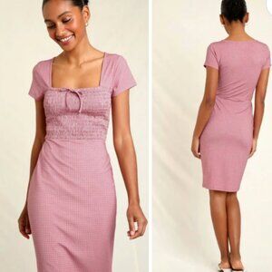 Rouje pink gingham dress